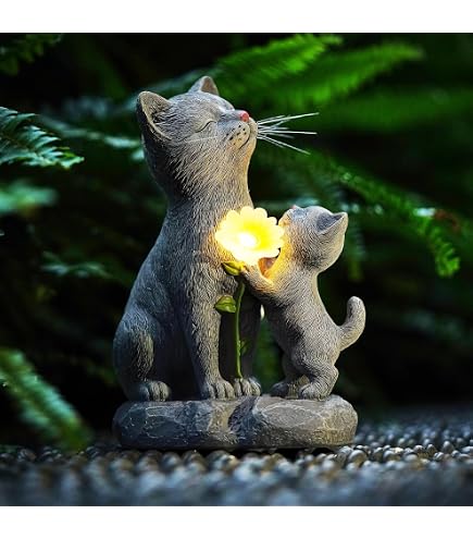 Amazon.com : YOGANHJAT Metal Cat on Motorcycle Wind Spinner Cute